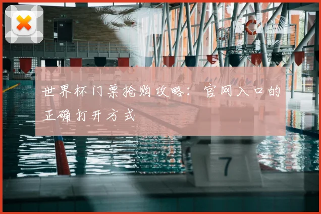 世界杯门票抢购攻略：官网入口的正确打开方式